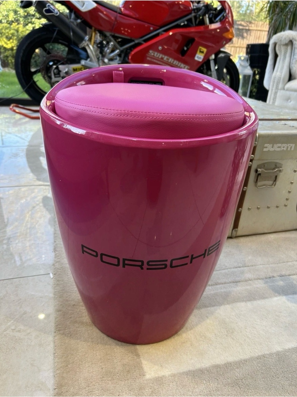 Porsche Design Hot Pink Storage Seat